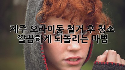 제주 오라이동 철거 후 청소🧹: 깔끔하게 되돌리는 마법✨